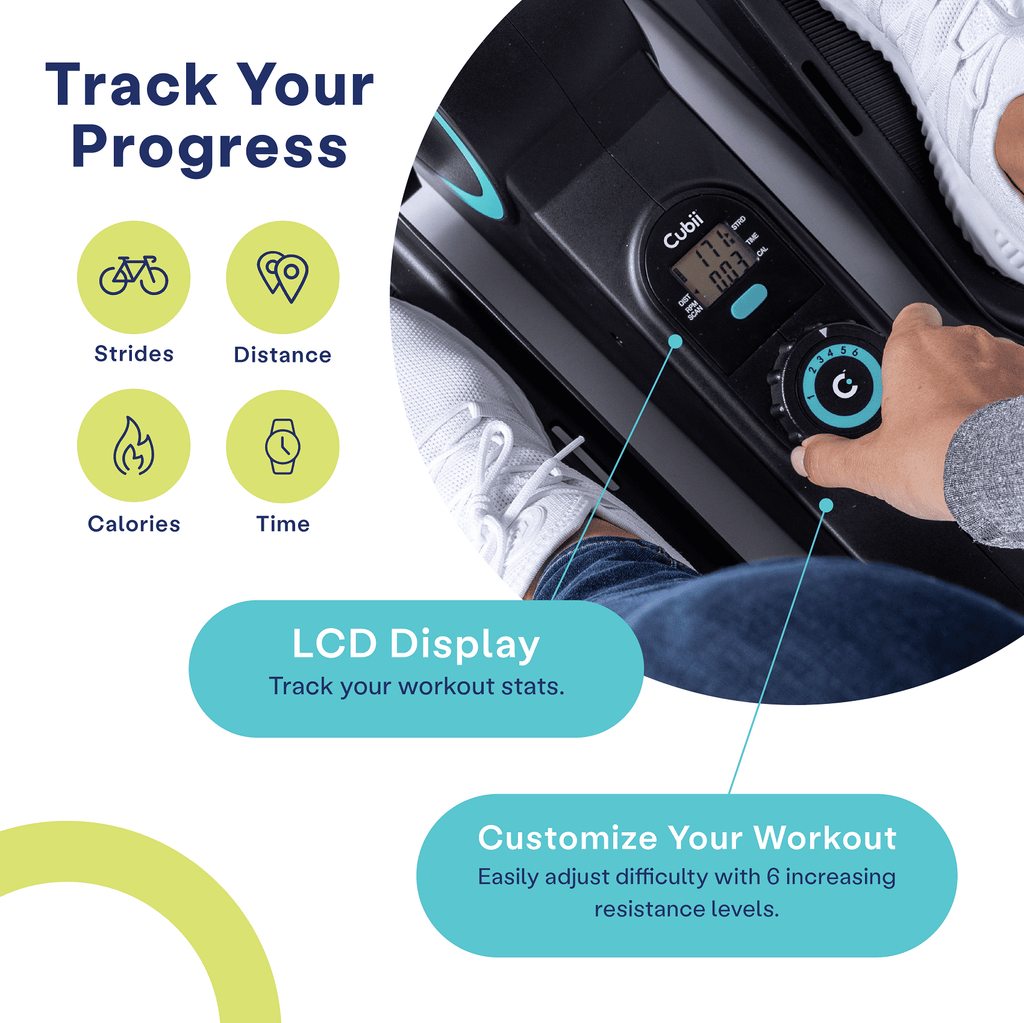 Transform Your Fitness Routine with the Move Under Desk Elliptical Bike - Portable, Adjustable, and Perfect for Any Space