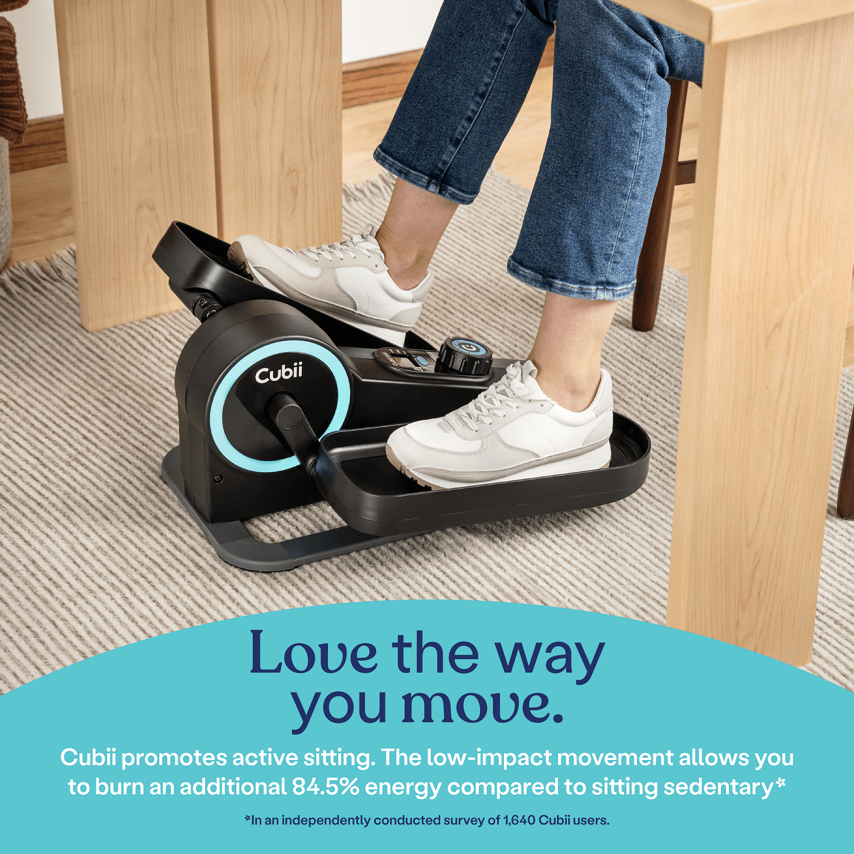 Transform Your Fitness Routine with the Move Under Desk Elliptical Bike - Portable, Adjustable, and Perfect for Any Space