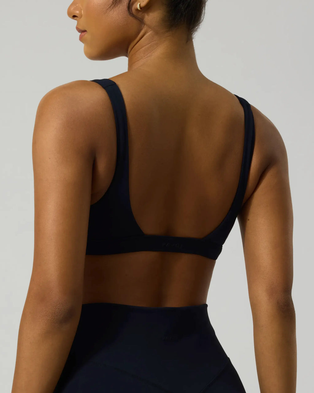 PAVOI ACTIVE Deep V Neck Sports Bra for Women - Low Coverage Open Back V Plunge Low Cut Workout Bra with Removable Pads - Flexflow