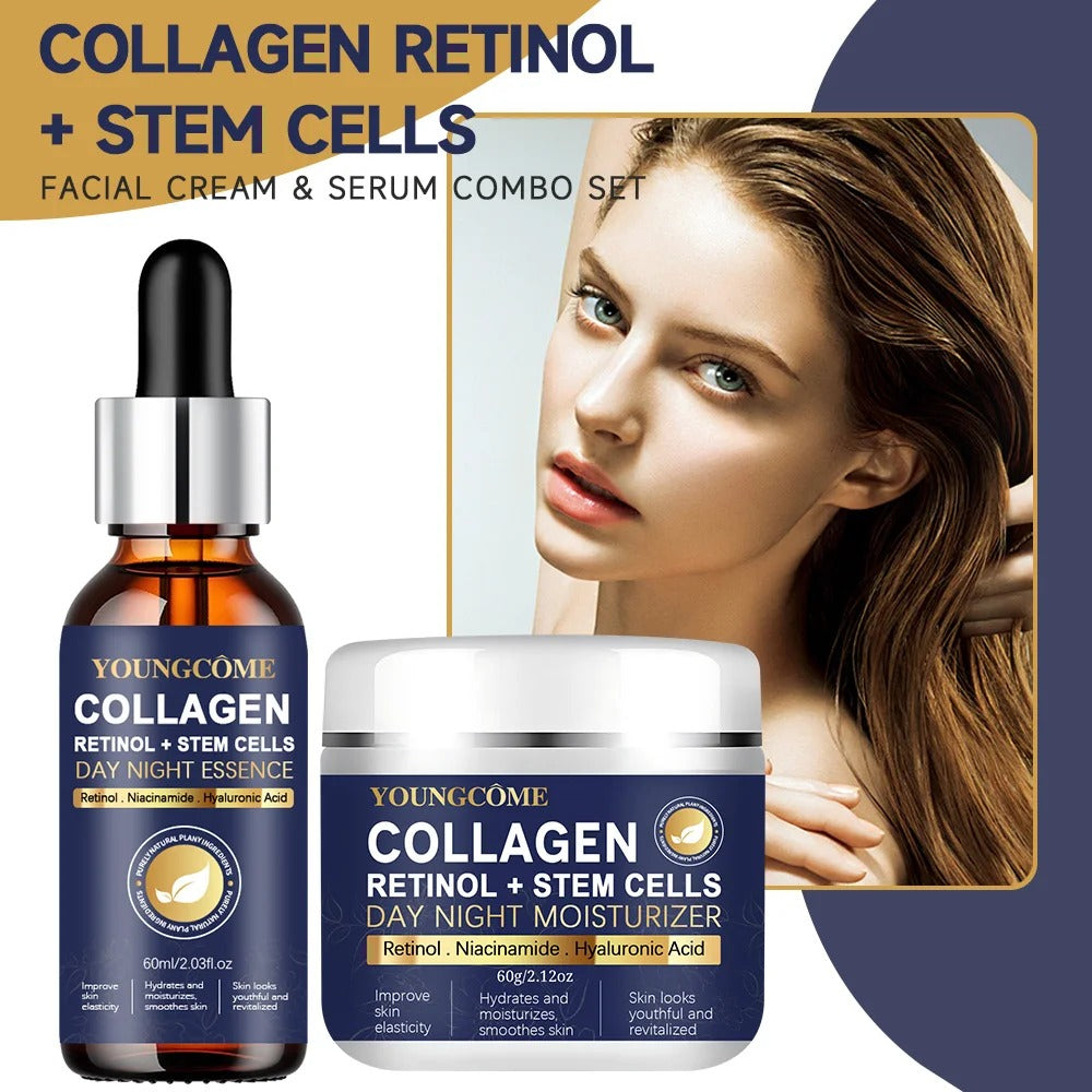 Neck & Face Night Cream Set with Retinol & Collagen