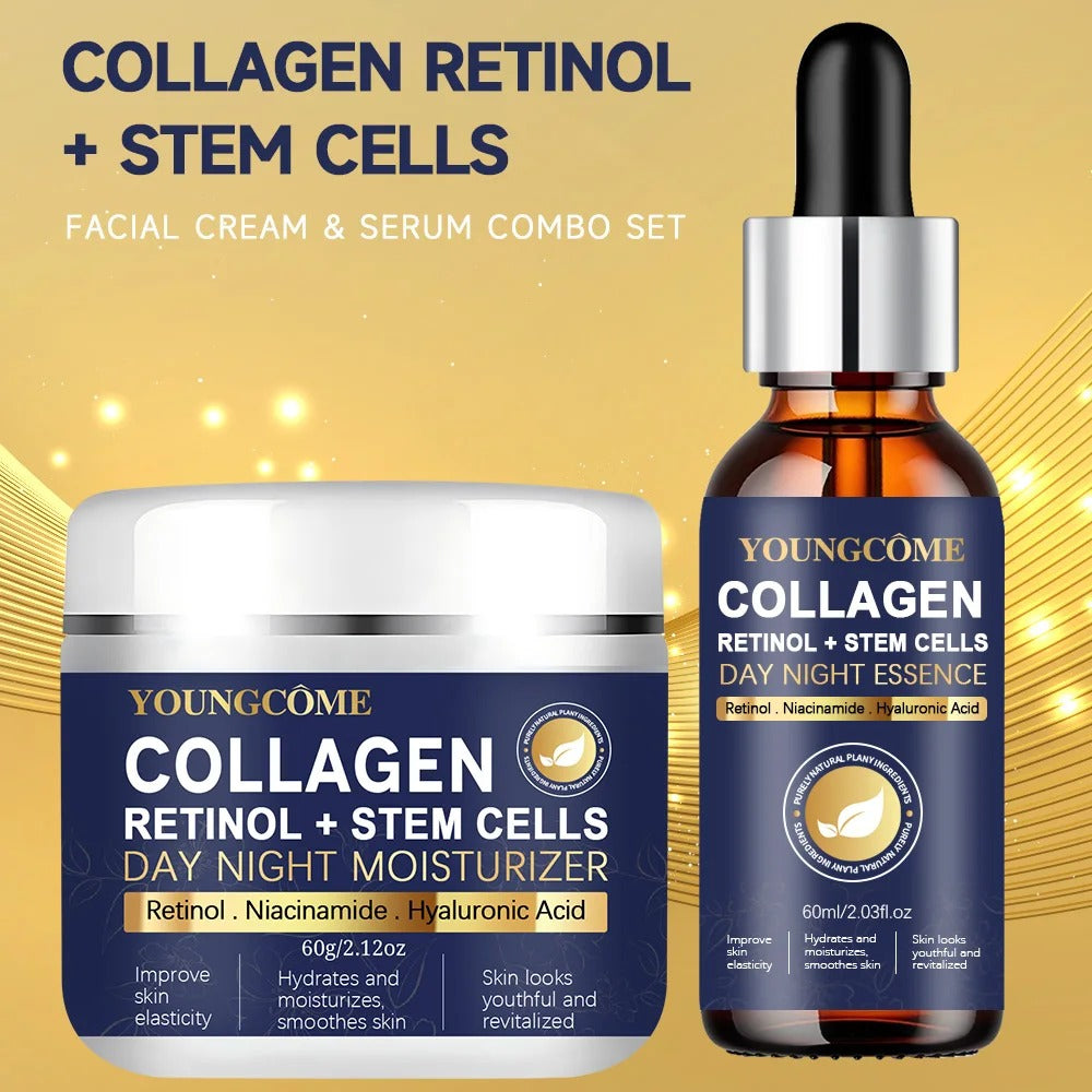 Neck & Face Night Cream Set with Retinol & Collagen