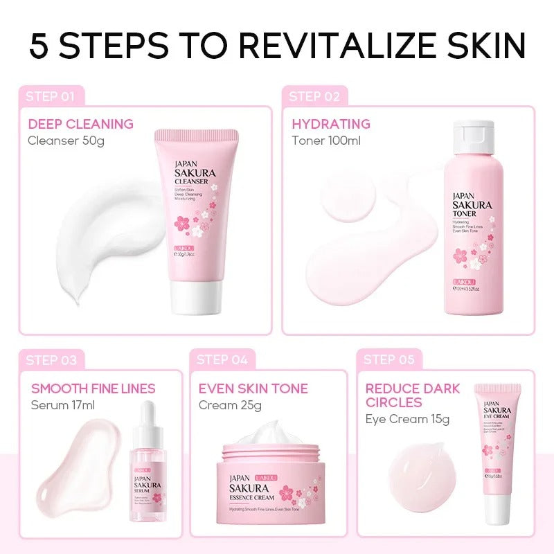 Sakura Skin Care Set – Moisturizing & Fine Line Care