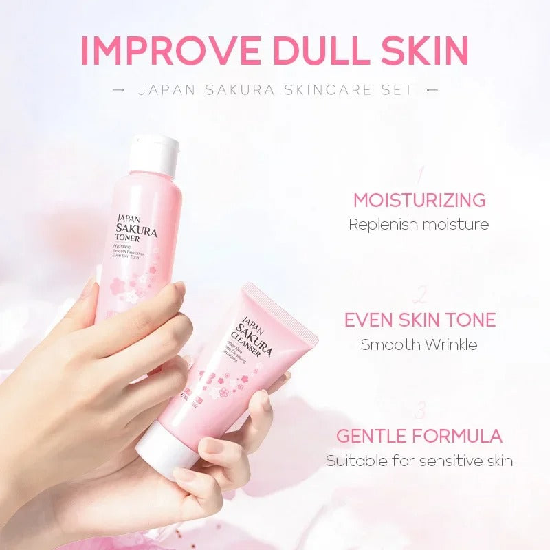Sakura Skin Care Set – Moisturizing & Fine Line Care