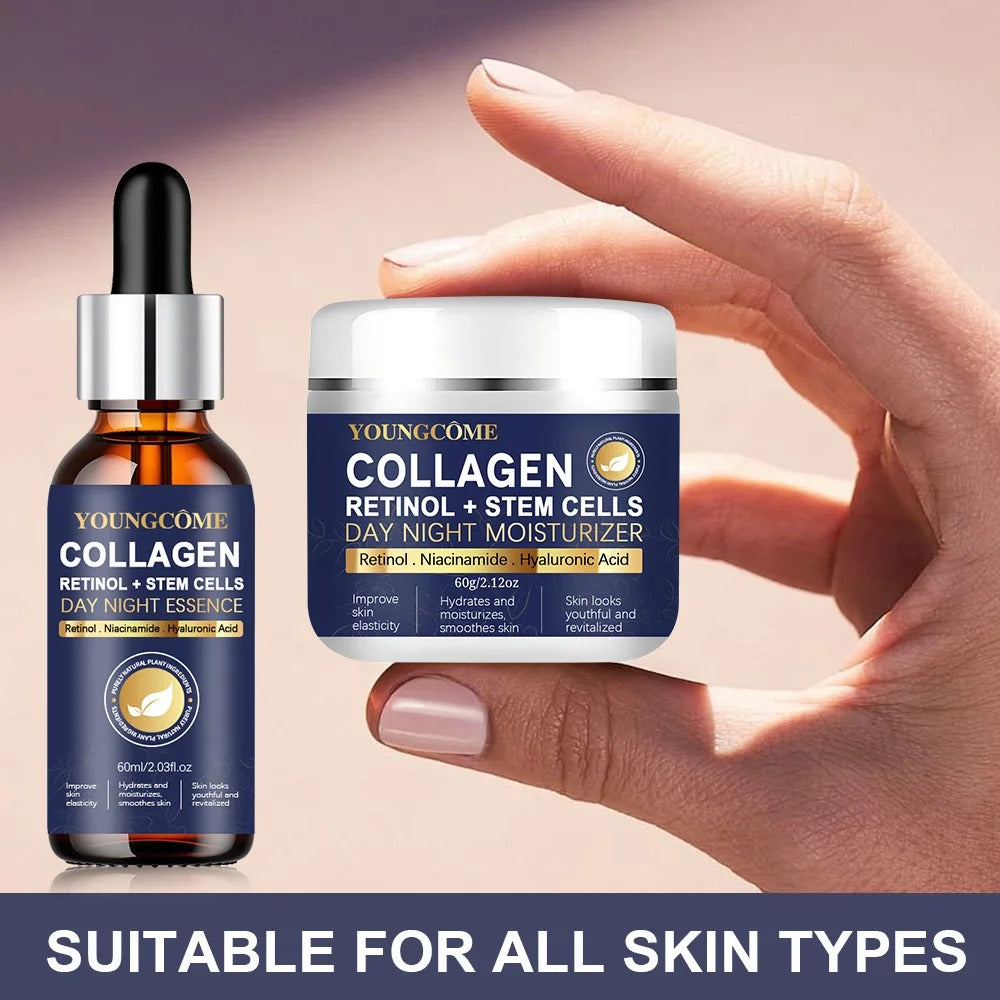 Neck & Face Night Cream Set with Retinol & Collagen