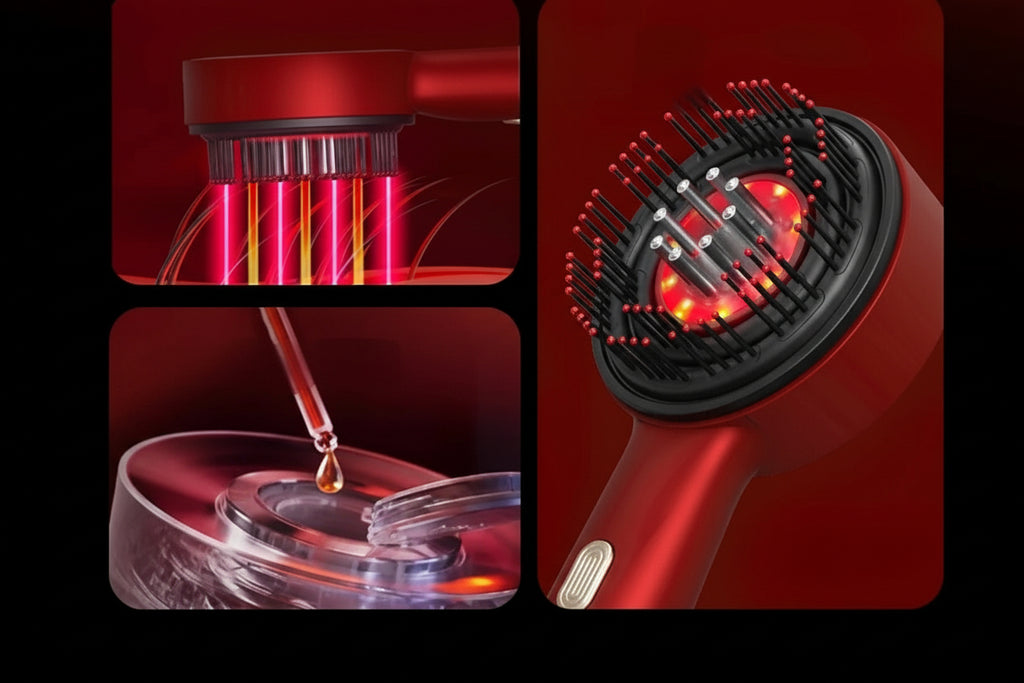 Electric Scalp Massage Comb · Red Light Care