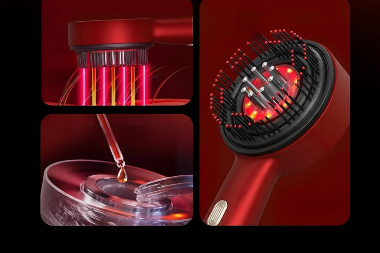 Electric Scalp Massage Comb · Red Light Care