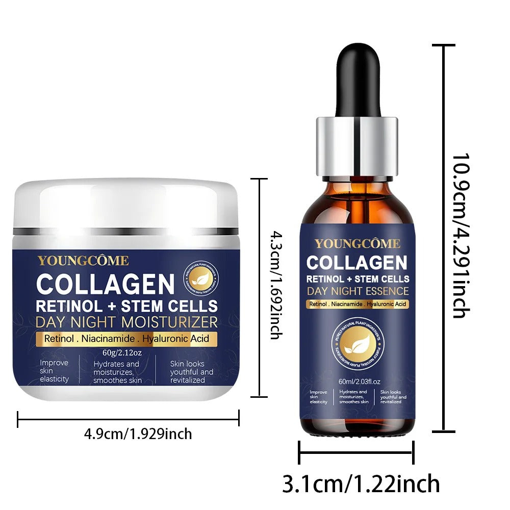 Neck & Face Night Cream Set with Retinol & Collagen